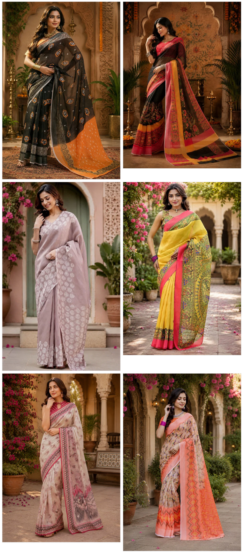 Meera 348 Linen Digital Printed Saree Catalog — Wholesale, Vardan Ethnic wholesale from Surat — view 7