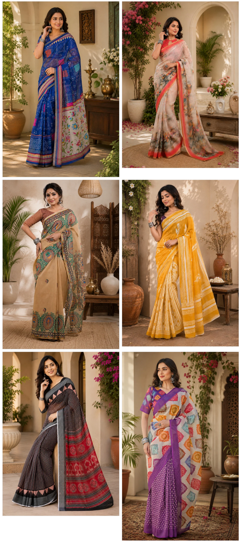 Meera 350 Linen Digital Printed Party Wear Saree Catalog — Wholesale Sarees, MEERA wholesale from Surat — view 6