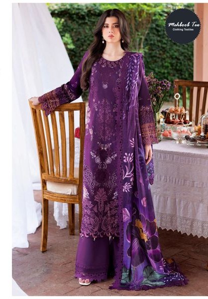 Mehboob Tex 1933 And 1934 Cotton Embroidered Salwar Kameez Catalog — Wholesale Pakistani Suits, Vardan Ethnic wholesale from Surat — view 3