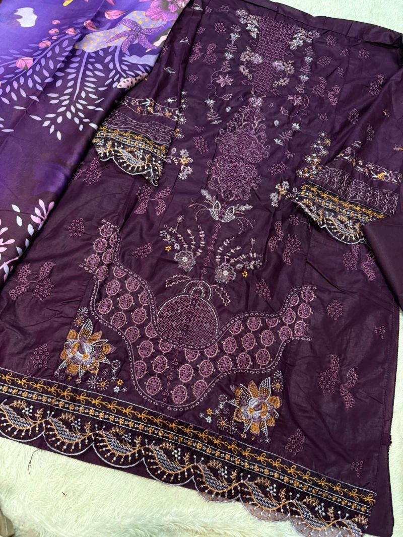 Mehboob Tex 1933 And 1934 Cotton Embroidered Salwar Kameez Catalog — Wholesale Pakistani Suits, Vardan Ethnic wholesale from Surat — view 4