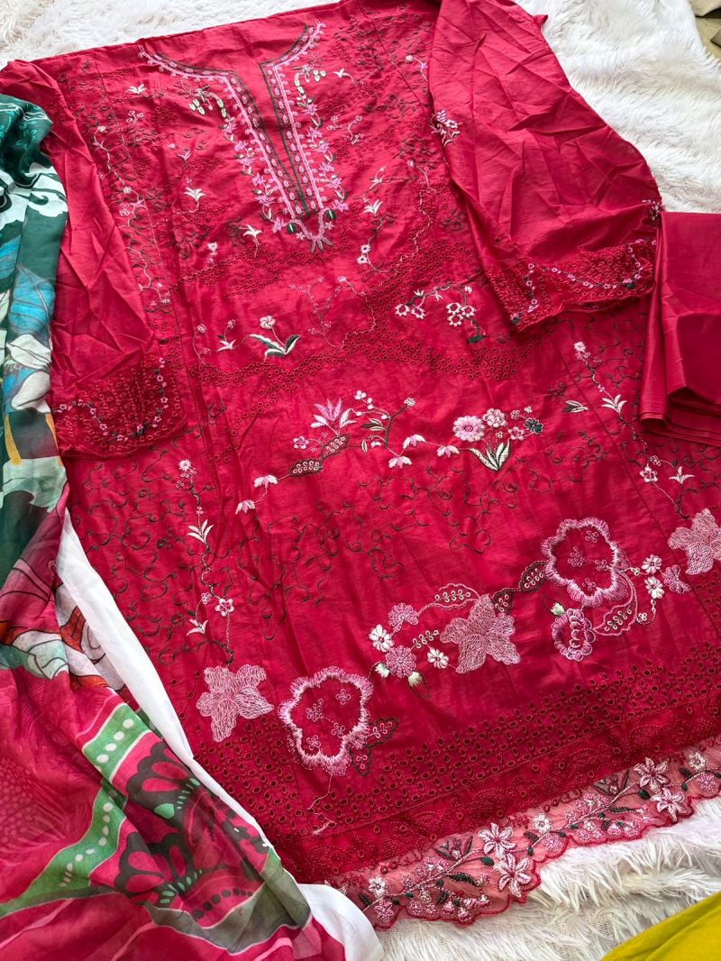 Mehboob Tex 1933 And 1934 Cotton Embroidered Salwar Kameez Catalog — Wholesale Pakistani Suits, Vardan Ethnic wholesale from Surat — view 5