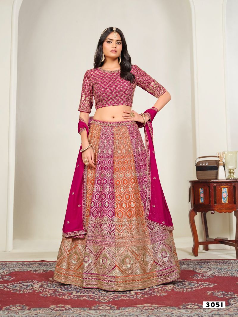 Mehvish Vol 35 Faux Georgette Embroidered Lehenga Choli Collection — Wholesale Lehenga, Mehvish wholesale from Surat — view 2