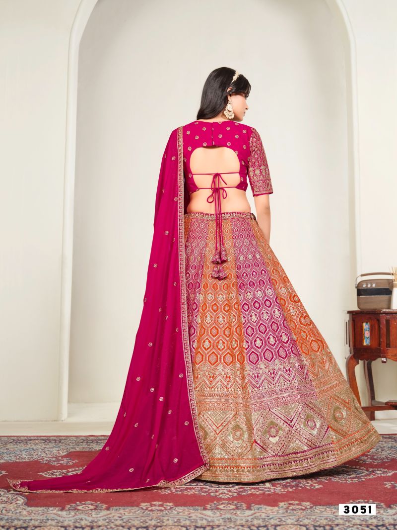 Mehvish Vol 35 Faux Georgette Embroidered Lehenga Choli Collection — Wholesale Lehenga, Mehvish wholesale from Surat — view 4