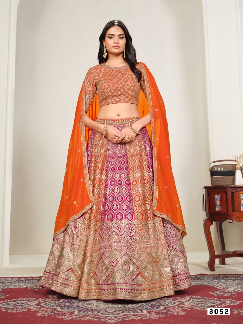 Mehvish Vol 35 Faux Georgette Embroidered Lehenga Choli Collection