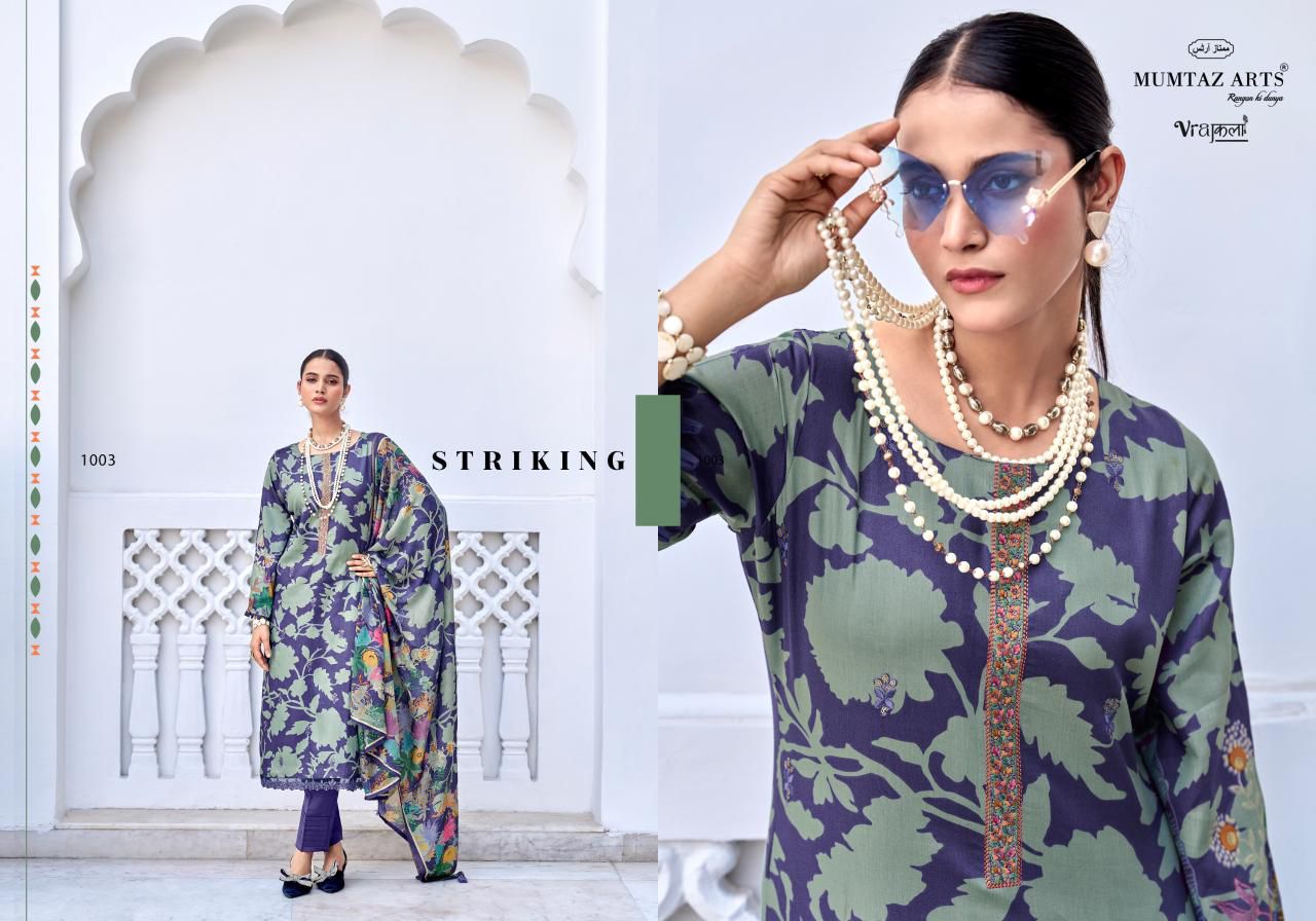 Mumtaz Arts Amelia Viscose Jam Digital Printed Dress Material Catalog — Wholesale Dress Material, Vardan Ethnic wholesale from Surat — view 6