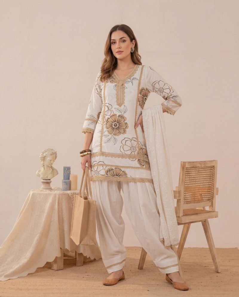 Naisha K 1073 Rayon Discharge Print Readymade Farsi Salwar Kameez — Wholesale, Naisha wholesale from Surat — view 6