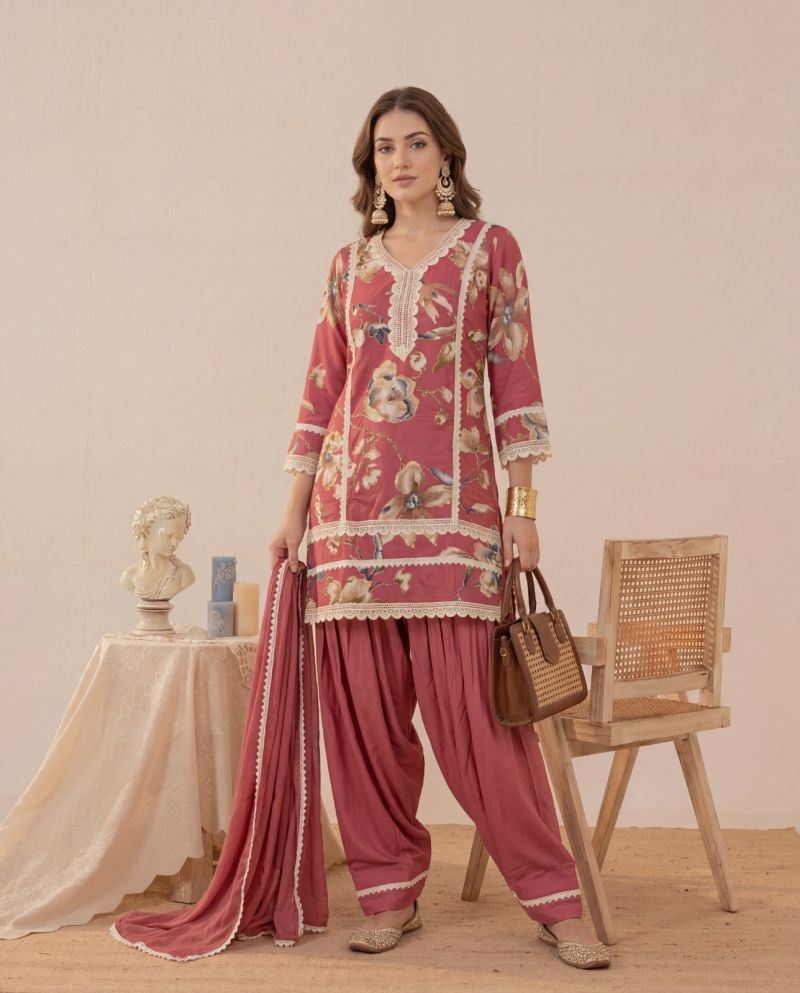 Naisha K 1073 Rayon Discharge Print Readymade Farsi Salwar Kameez — Wholesale, Naisha wholesale from Surat — view 4