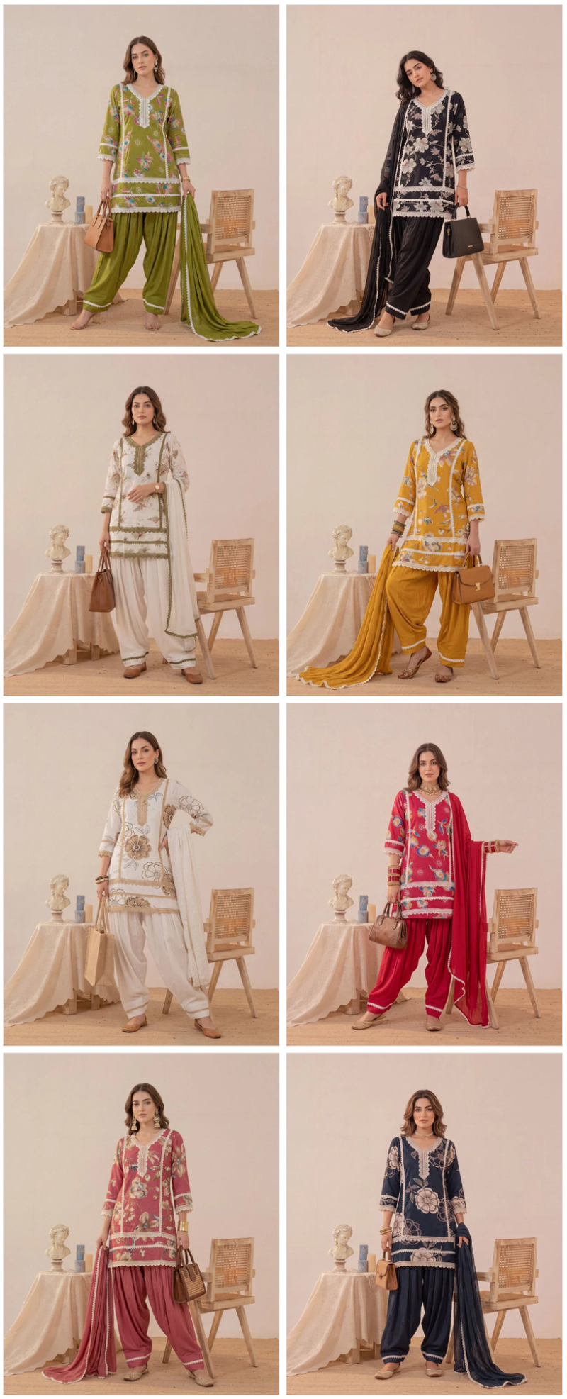 Naisha K 1073 Rayon Discharge Print Readymade Farsi Salwar Kameez — Wholesale, Naisha wholesale from Surat — view 2
