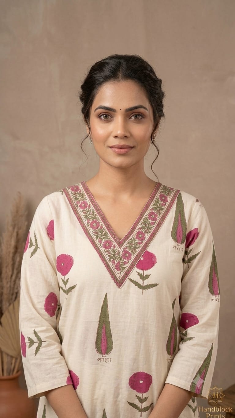 Naisha k 1084 Cotton Printed Kurti With Bottomn Dupatta Set — Wholesale Readymade Suit, MPA wholesale from Surat — view 3
