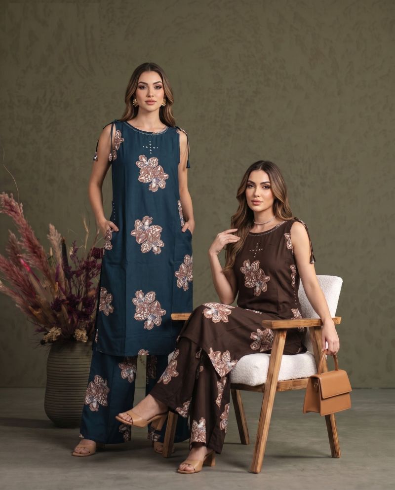 Naisha K 1086 Heavy Rayon With Neck Work Kurti With Bottom Set — Wholesale Kurtis, MPA wholesale from Surat — view 4