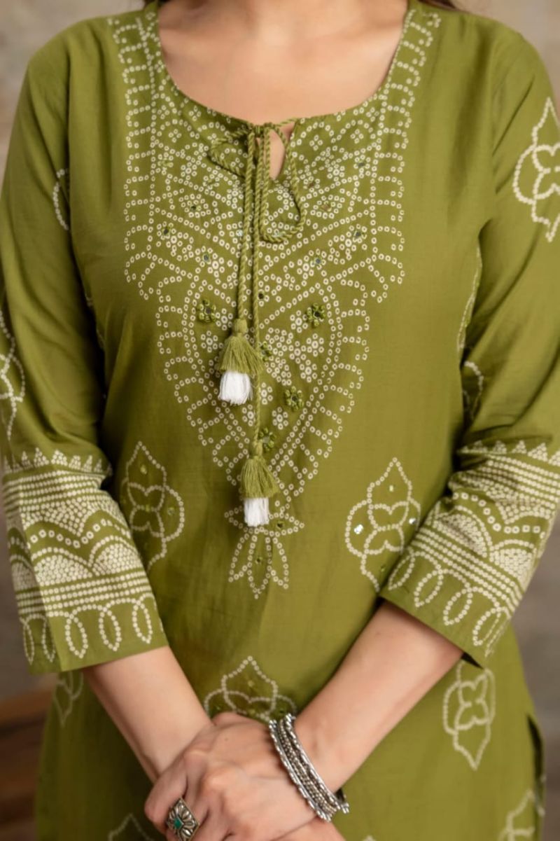 Naisha K 1122 Cambric Cotton Panel Printed Light Work Readymade Salwar Suit — Wholesale Readymade Suit, Naisha wholesale from Surat — view 2