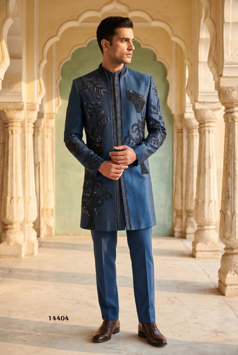 Outluk Vol 144 Armani Embroidered Mens Kurta Pajama With Jacket Set — Singles, Outluk wholesale from Surat — view 10
