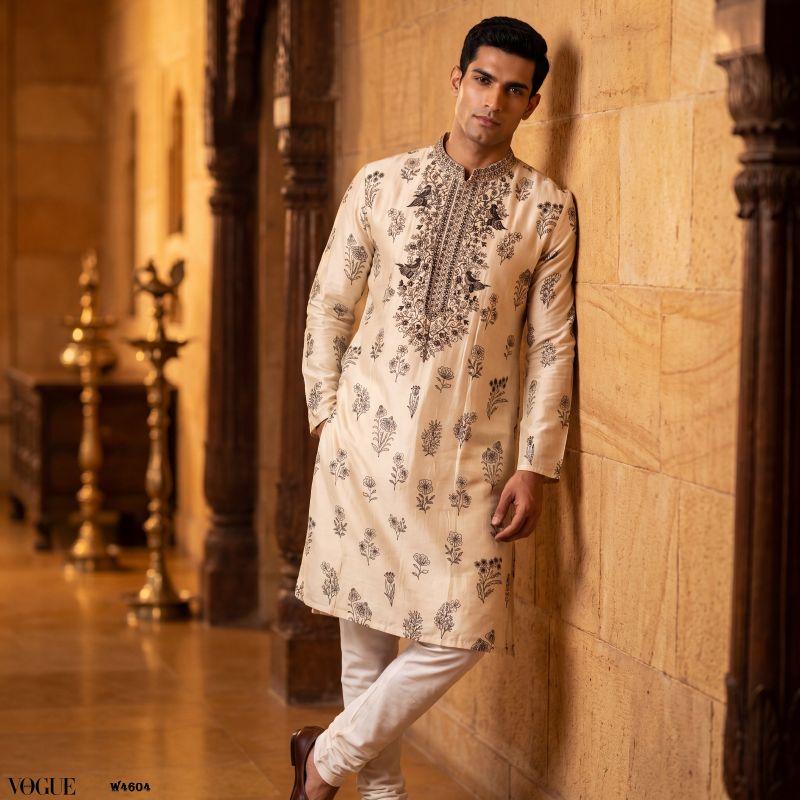 Outluk Wedding 46 Silk Embroidered Pintex Work Kurta With Pajama Catalog — Men's Wear, Outluk wholesale from Surat — view 20