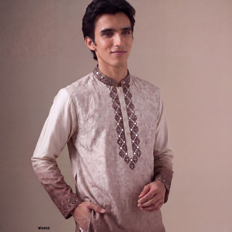 Outluk Wedding 46 Silk Embroidered Pintex Work Kurta With Pajama Catalog — Men's Wear, Outluk wholesale from Surat — view 21