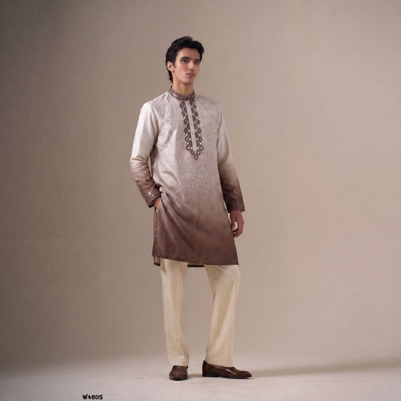 Outluk Wedding 46 Silk Embroidered Pintex Work Kurta With Pajama Catalog — Men's Wear, Outluk wholesale from Surat — view 22