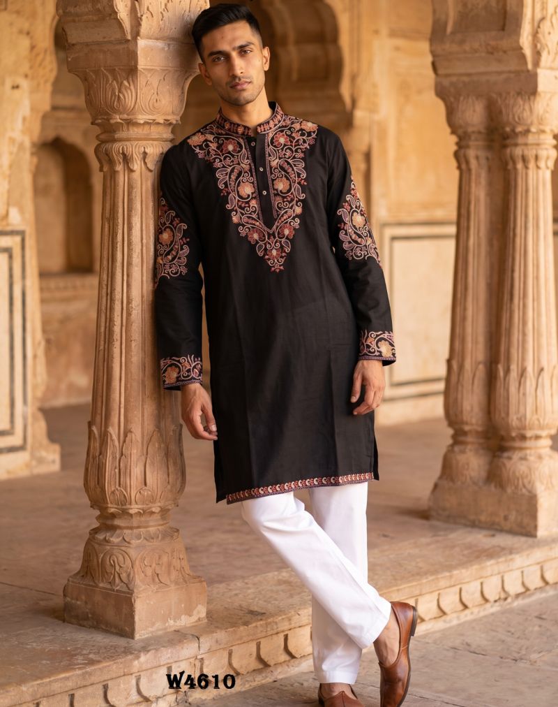 Outluk Wedding 46 Silk Embroidered Pintex Work Kurta With Pajama Catalog — Men's Wear, Outluk wholesale from Surat — view 10