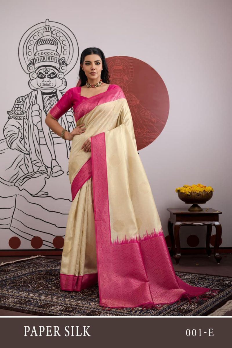 Rajtex Paper Silk Vol 1 Paper Silk Handloom Weaving Saree