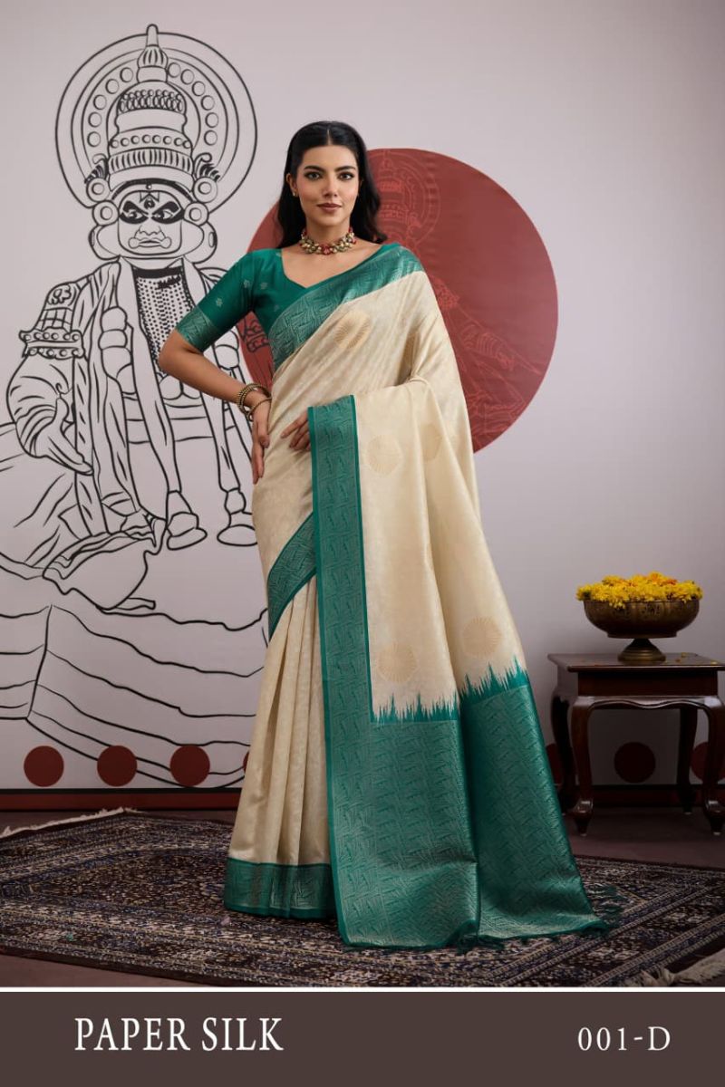 Rajtex Paper Silk Vol 1 Paper Silk Handloom Weaving Saree — Wholesale Sarees, rajtex wholesale from Surat — view 2