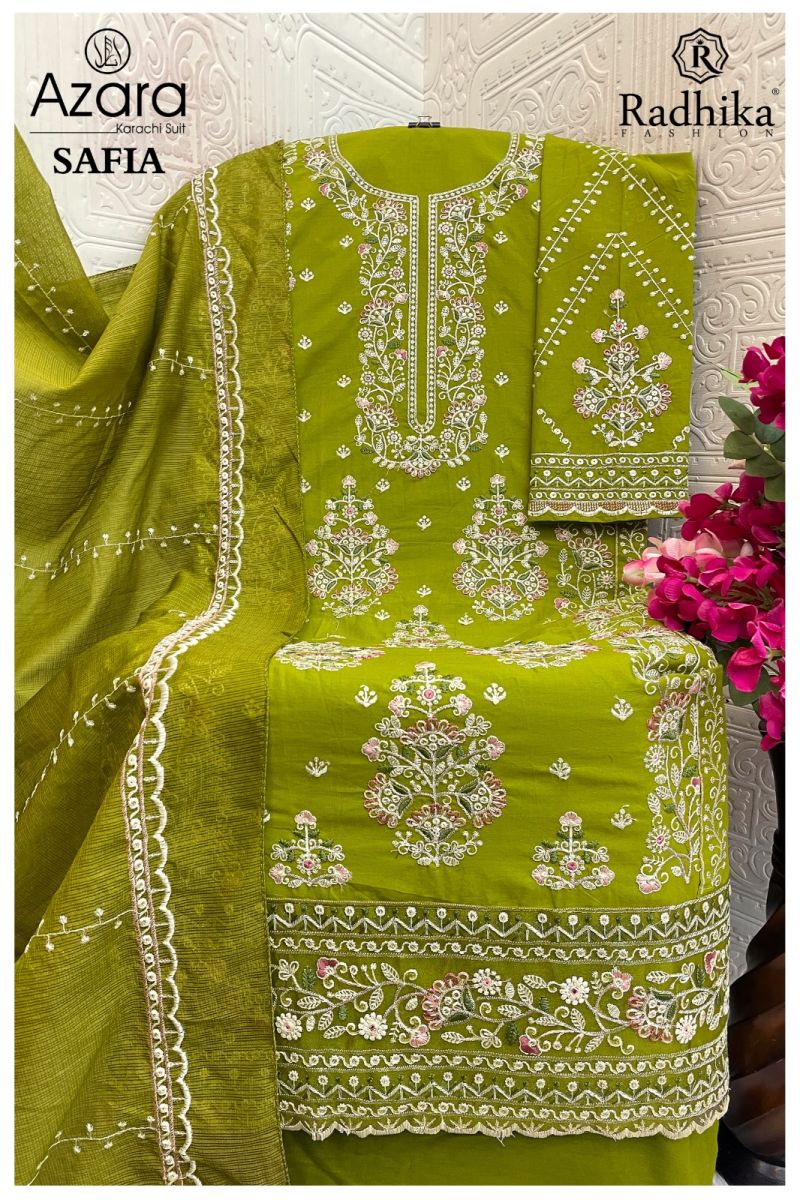 Radhika Azara Safia Lawn Cotton Embroidered Salwar Kameez Catalog — Wholesale Readymade Suit, Radhika wholesale from Surat — view 5