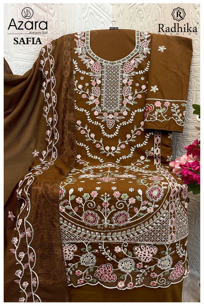 Radhika Azara Safia Lawn Cotton Embroidered Salwar Kameez Catalog — Wholesale Readymade Suit, Radhika wholesale from Surat — view 6