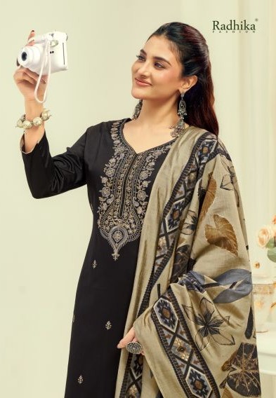 Radhika Azara Shafinaz Vol 2 Jam Cotton Embroidered Salwar Kameez Catalog