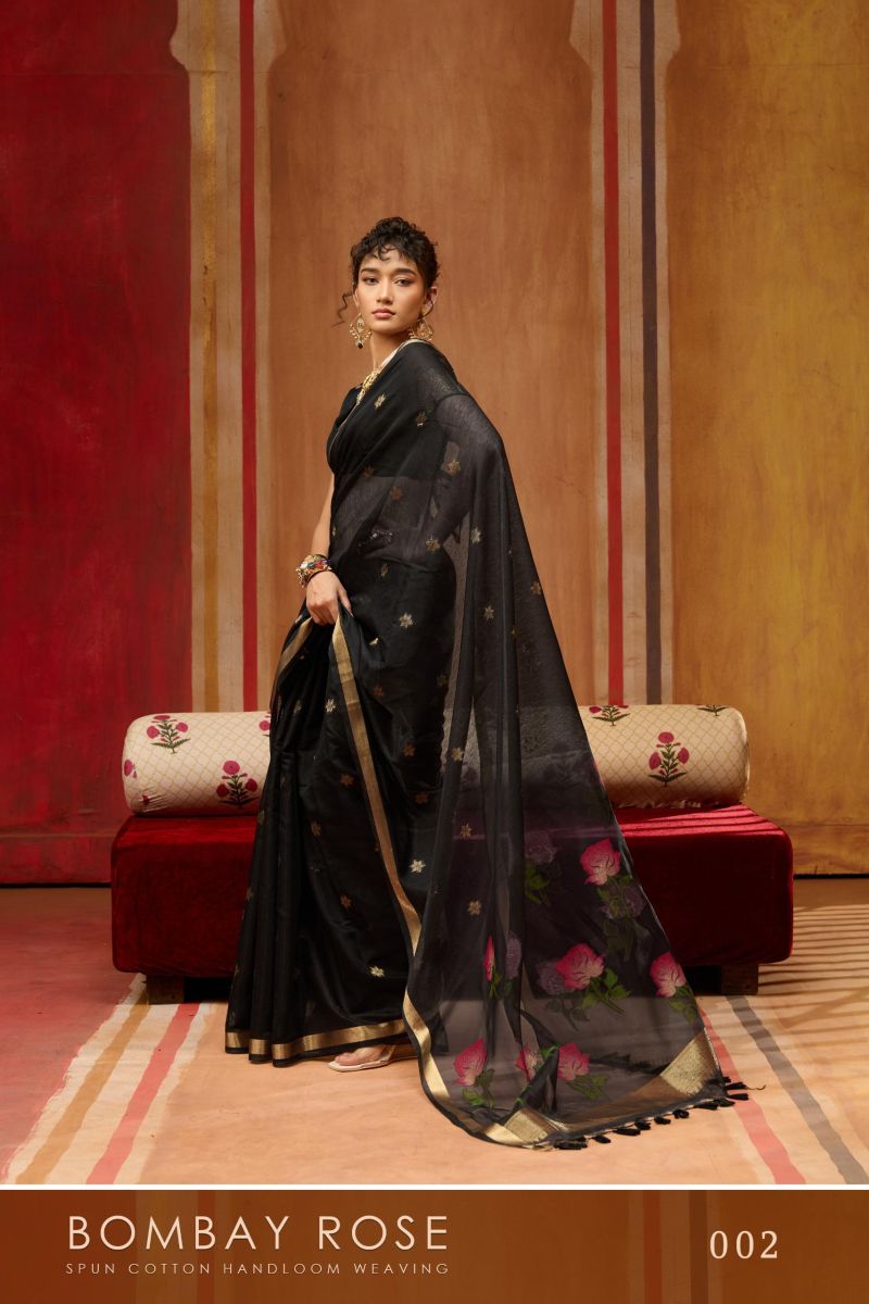 Rajtex Bombay Rose Munga Cotton Handloom Saree Catalog — Wholesale Sarees, rajtex wholesale from Surat — view 2