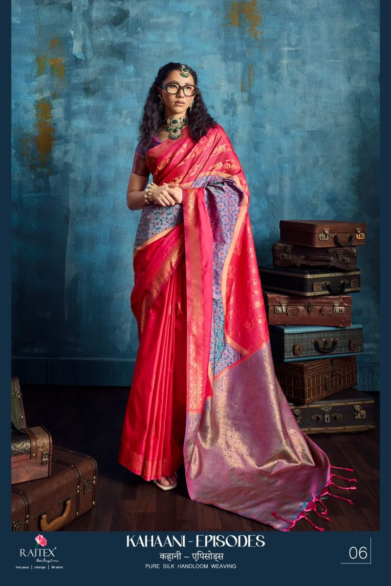 Rajtex Kahaani Episodes Silk Handloom Weaving Saree Catalog — Wholesale Sarees, Vardan Ethnic wholesale from Surat — view 4