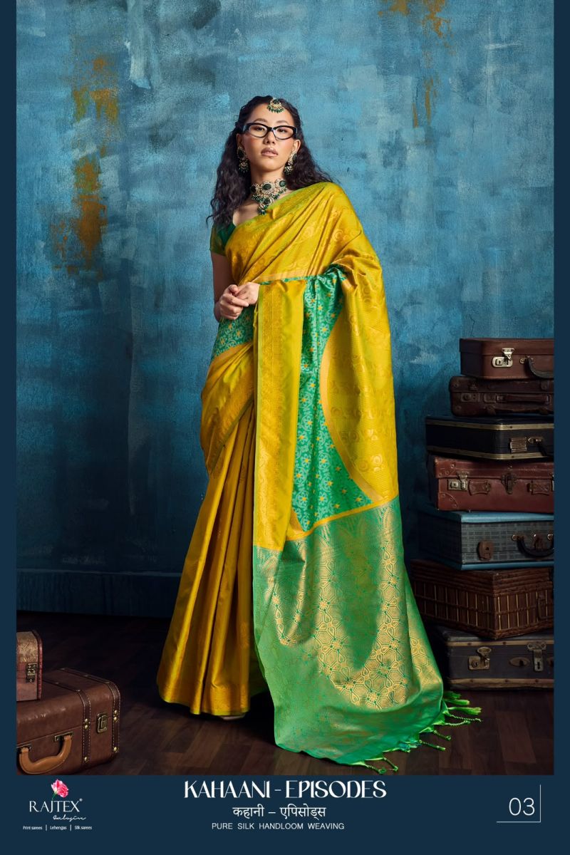 Rajtex Kahaani Episodes Silk Handloom Weaving Saree Catalog — Wholesale Sarees, Vardan Ethnic wholesale from Surat — view 5