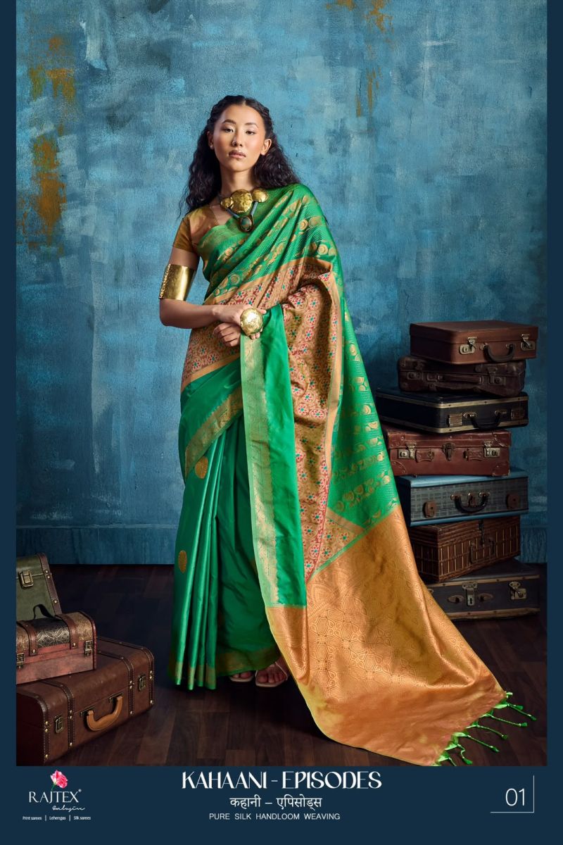 Rajtex Kahaani Episodes Silk Handloom Weaving Saree Catalog — Wholesale Sarees, Vardan Ethnic wholesale from Surat — view 2