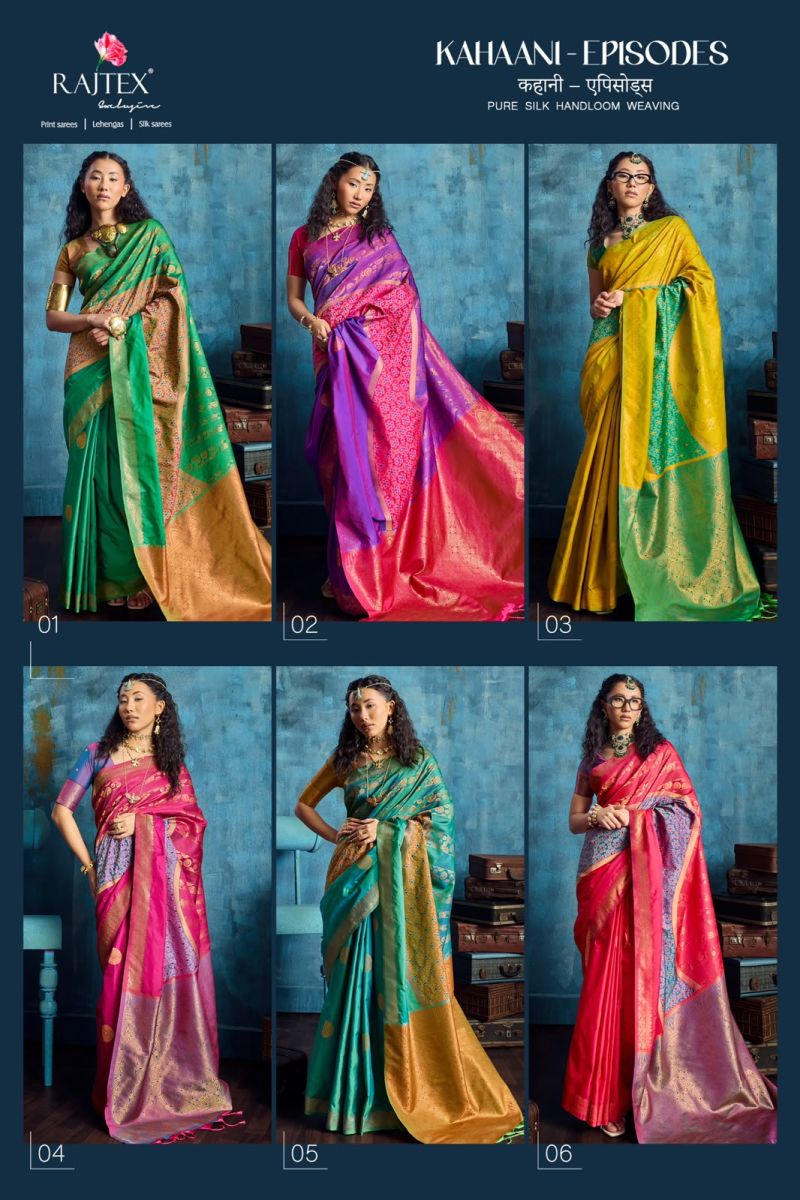 Rajtex Kahaani Episodes Silk Handloom Weaving Saree Catalog — Wholesale Sarees, Vardan Ethnic wholesale from Surat — view 7