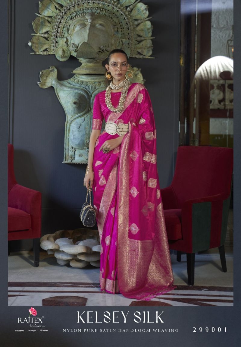 Rajtex Kelsey Silk Nx Satin Handloom Weaving Saree Catalog — Wholesale Sarees, rajtex wholesale from Surat — view 2
