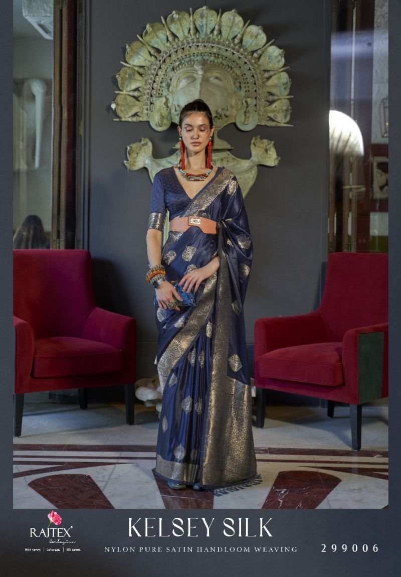 Rajtex Kelsey Silk Nx Satin Handloom Weaving Saree Catalog — Wholesale Sarees, rajtex wholesale from Surat — view 4