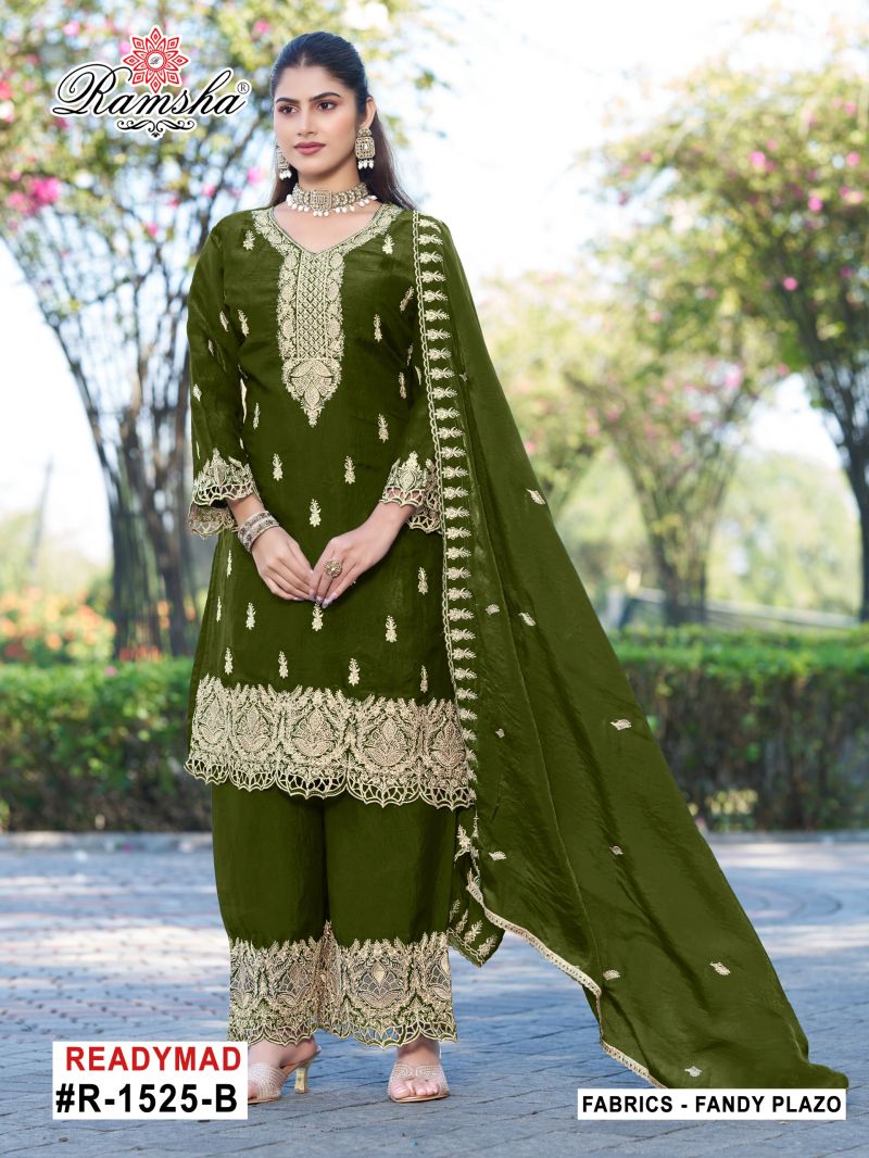 Ramsha R 1525 A To D Fandy Jari Work Salwar Kameez Catalog — Wholesale Kurti With Bottom Dupatta, Vardan Ethnic wholesale from Surat — view 5