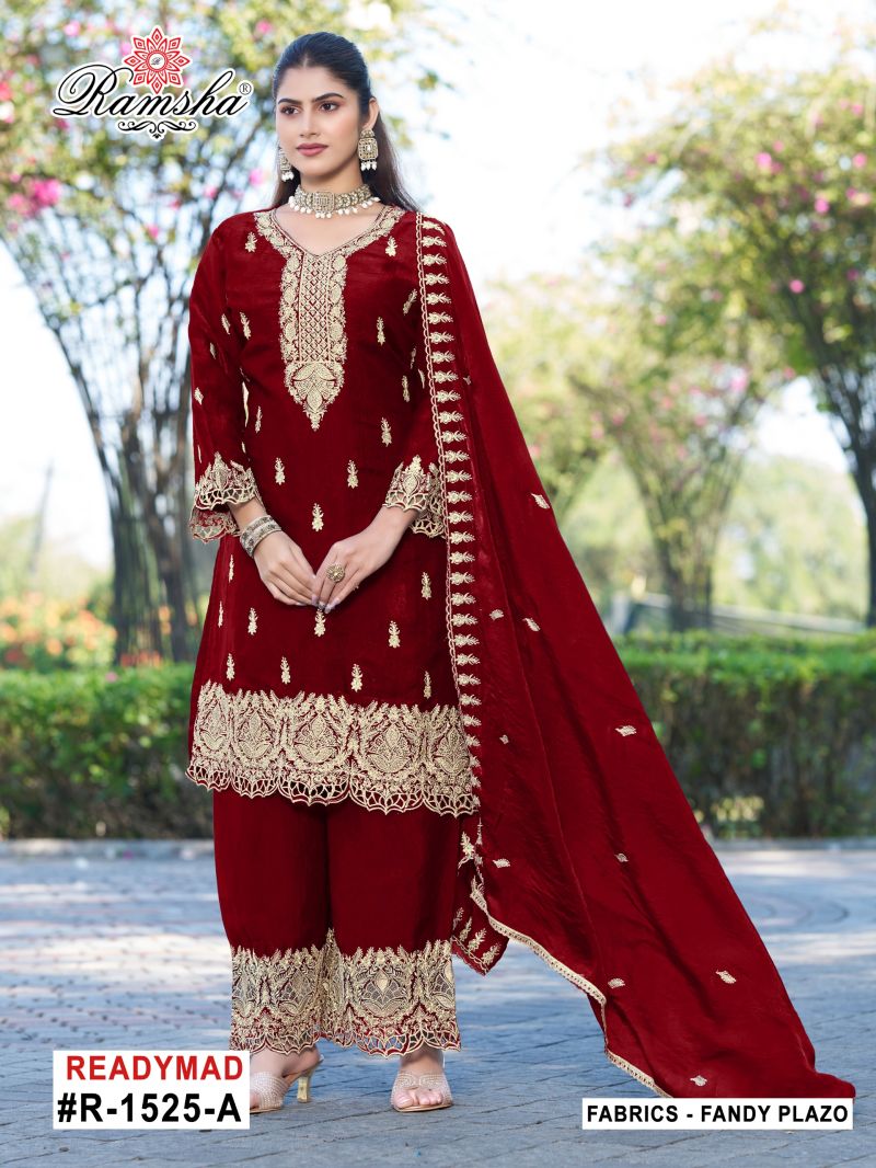Ramsha R 1525 A To D Fandy Jari Work Salwar Kameez Catalog