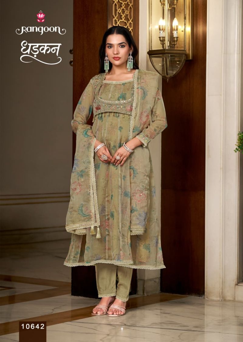 Rangoon Dhadkan Viscose Fancy Print Heavy Work Salwar Kameez — Wholesale Readymade Suit, Rangoon wholesale from Surat — view 4