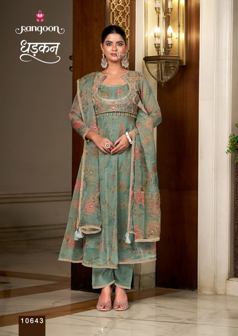 Rangoon Dhadkan Viscose Fancy Print Heavy Work Salwar Kameez