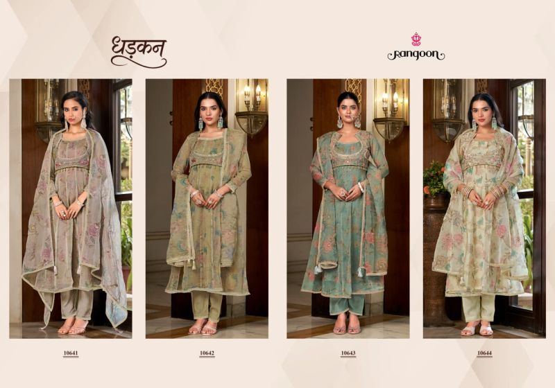 Rangoon Dhadkan Viscose Fancy Print Heavy Work Salwar Kameez — Wholesale Readymade Suit, Rangoon wholesale from Surat — view 7