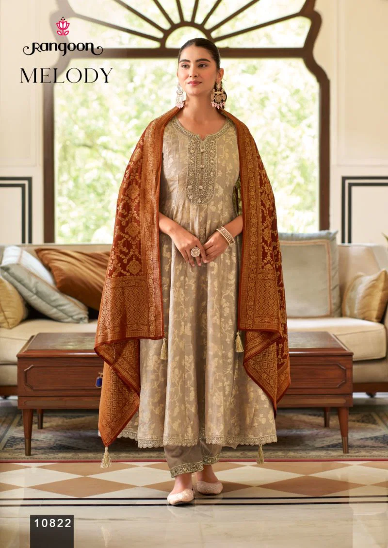 Rangoon Melody Russion Jacquard Khali Work Salwar Kameez Dress Material — Wholesale Kurtis, Rangoon wholesale from Surat — view 1
