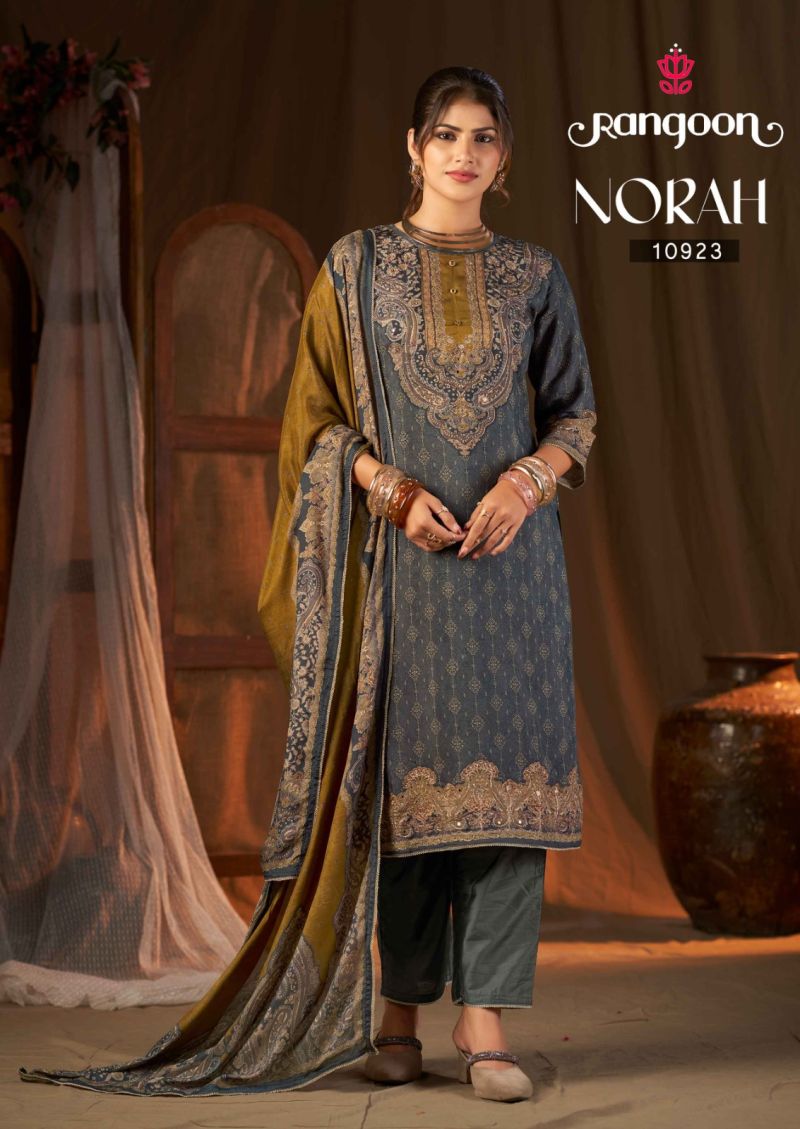 Rangoon Norah Muslin Digital Printed Kurti With Bottom Dupatta Set — Wholesale Readymade Suit, MPA wholesale from Surat — view 2