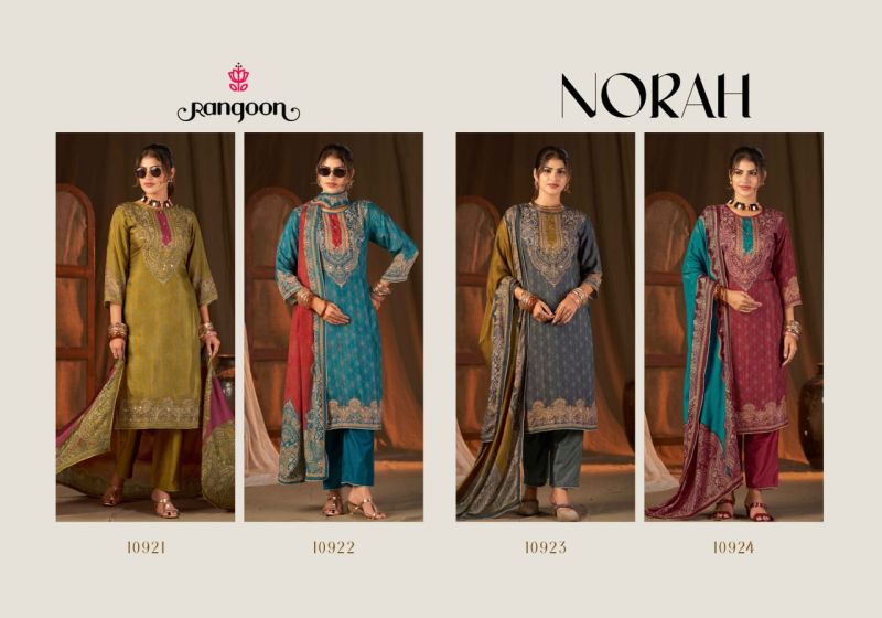 Rangoon Norah Muslin Digital Printed Kurti With Bottom Dupatta Set — Wholesale Readymade Suit, MPA wholesale from Surat — view 5