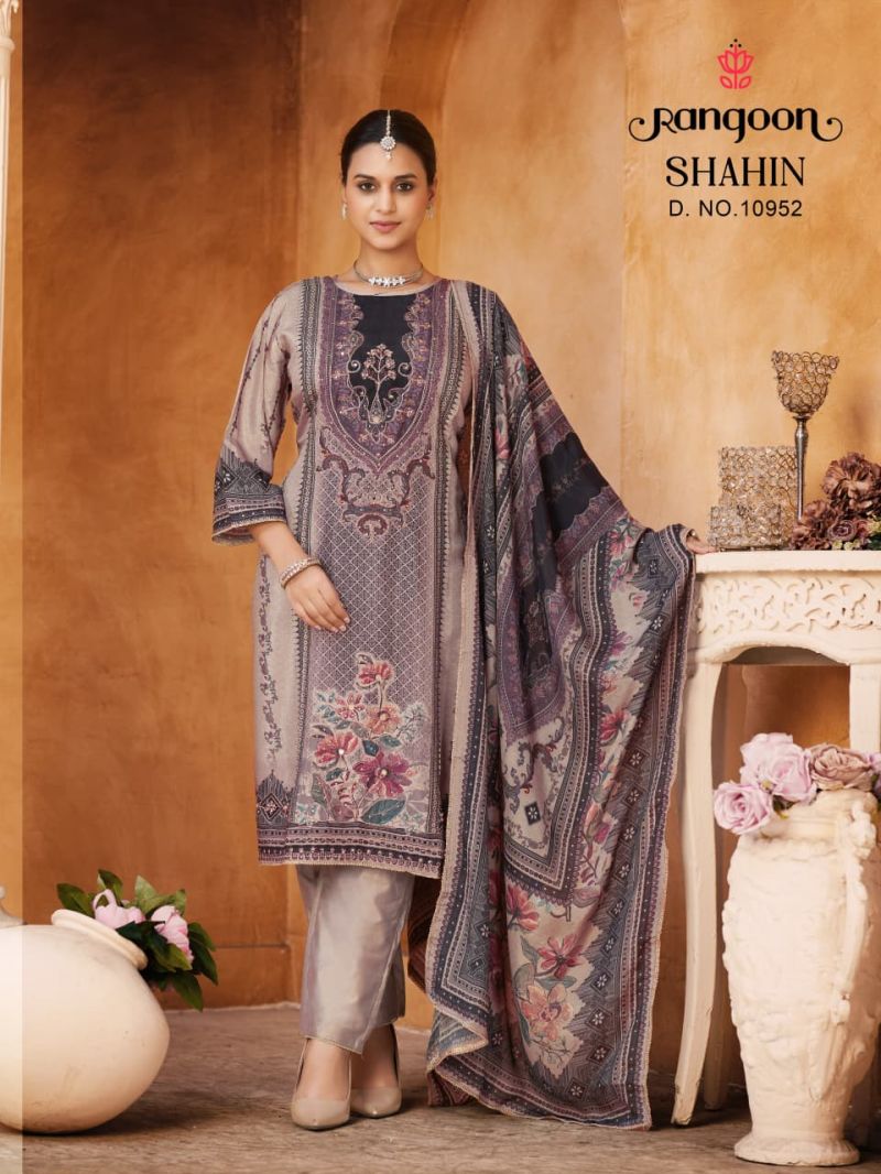 Rangoon Shahin Muslin Digital Printed Swaroyski Work Salwar Kameez Catalog