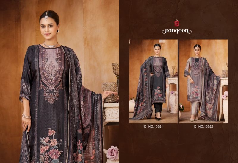 Rangoon Shahin Muslin Digital Printed Swaroyski Work Salwar Kameez Catalog — Wholesale Salwar Suits, Rangoon wholesale from Surat — view 4
