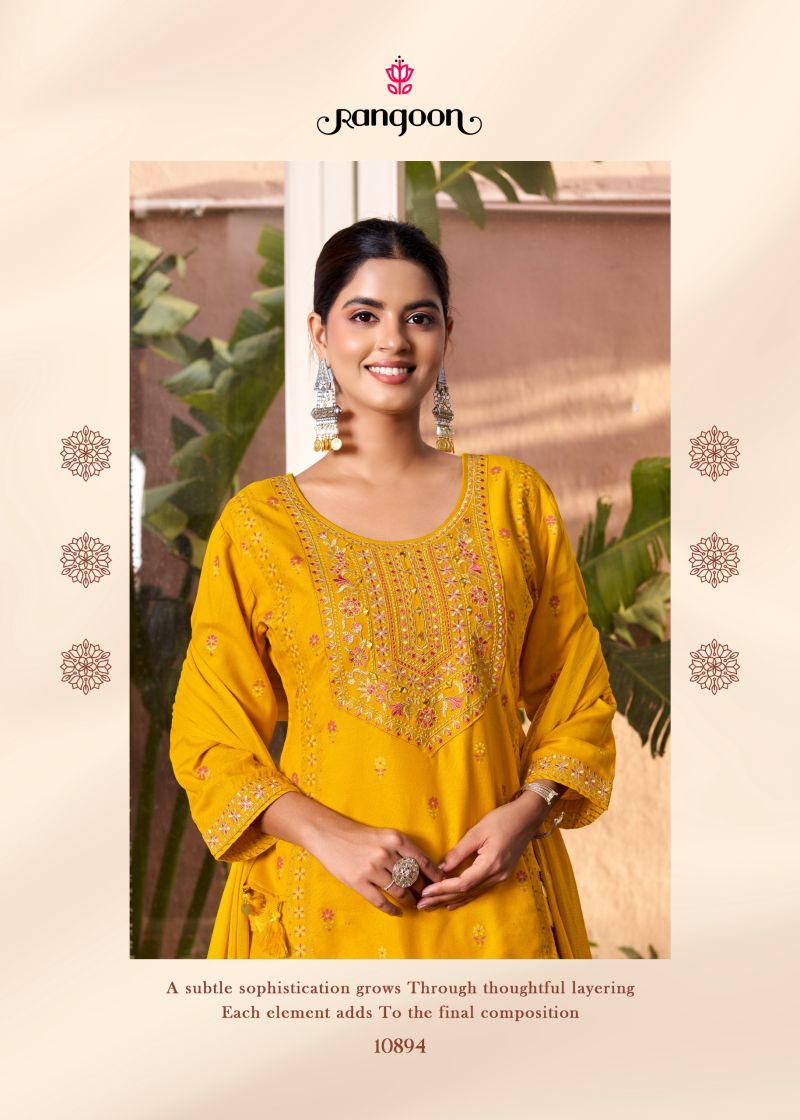 Rangoon Vriti Rayon Printed Khatli Handworked Salwar Kameez Catalog