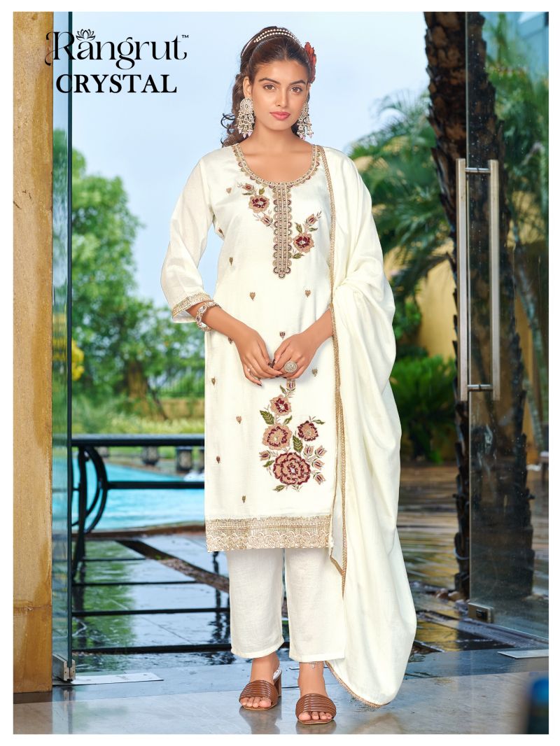 Rangrut Crystal Vichitra Embroidered Salwar Kameez Catalog