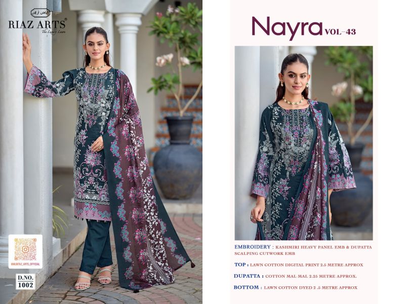 Riaz Arts Nayra Vol 43 Cotton Digital Printed Dress Material Catalog — Cotton Dress Material, Vardan Ethnic wholesale from Surat — view 2