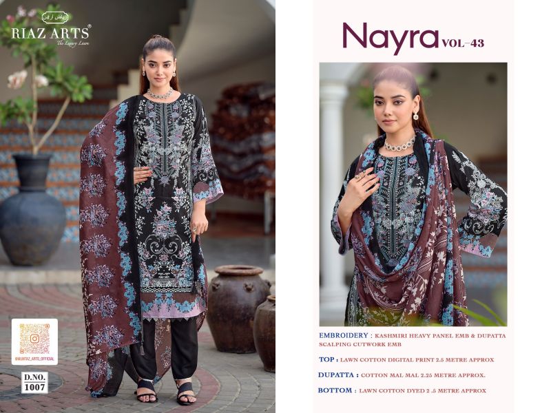 Riaz Arts Nayra Vol 43 Cotton Digital Printed Dress Material Catalog — Cotton Dress Material, Vardan Ethnic wholesale from Surat — view 7