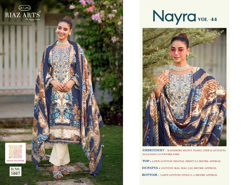 Riaz Arts Nayra Vol 44 Cotton Digital Printed Dress Material Catalog — Cotton Dress Material, Vardan Ethnic wholesale from Surat — view 7