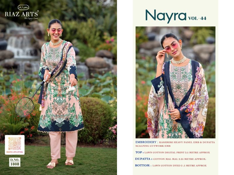 Riaz Arts Nayra Vol 44 Cotton Digital Printed Dress Material Catalog — Cotton Dress Material, Vardan Ethnic wholesale from Surat — view 8