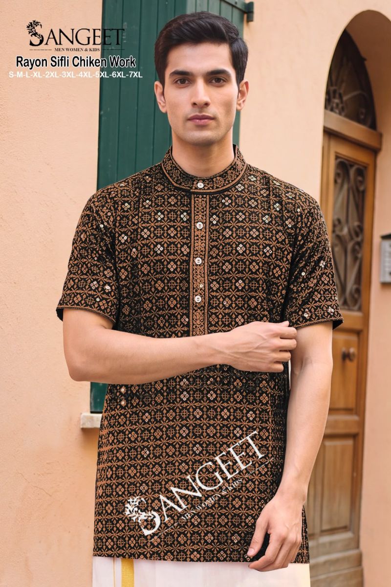 Sangeet Rayon Sifli Chicken Work Vol 2 Rayon Sequence Short Kurta