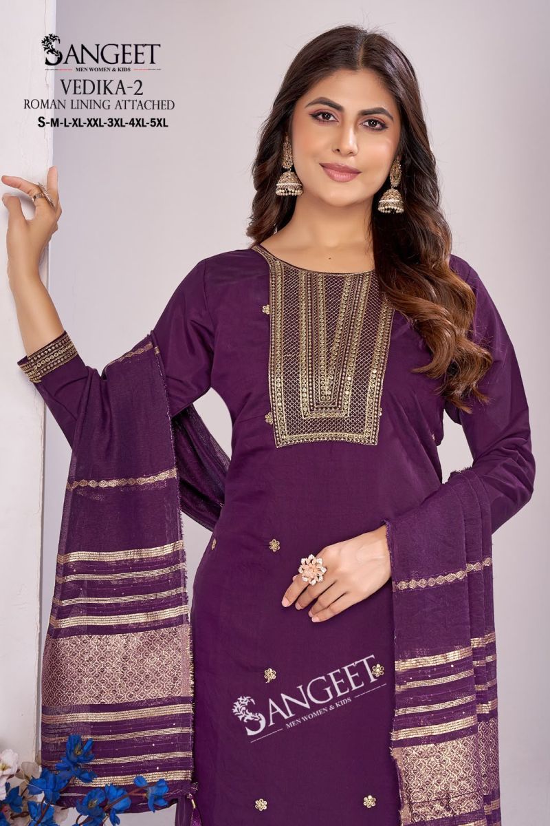 Sangeet Vedika Vol 2 Roman Silk Sequence Worked Kurti Set Catalog — Wholesale Kurtis, Vardan Ethnic wholesale from Surat — view 8